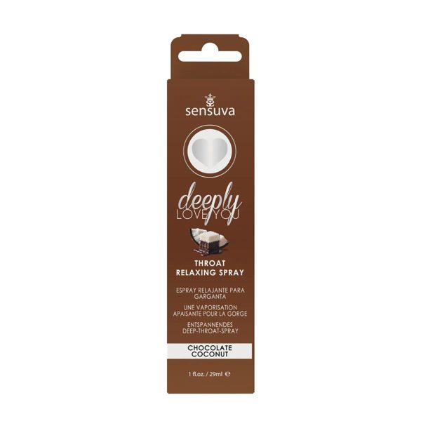 Спрей для мінету Sensuva Deeply Love You Chocolate Coconut (29 мл), для глубокого мінету