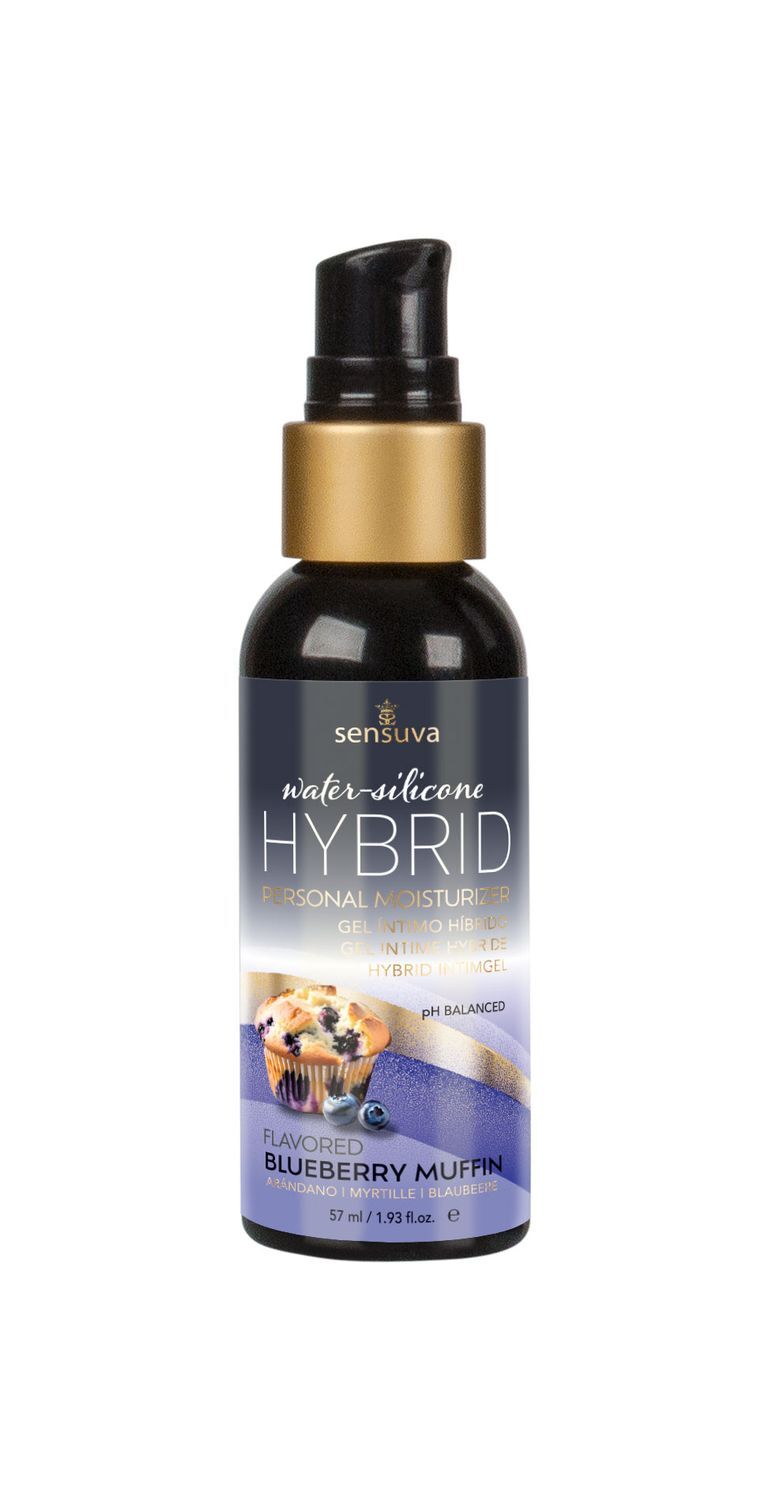 Смазка водно-силиконовая Sensuva Hybrid Blueberry Muffin 57 мл без сахара, можно для оральных ласк