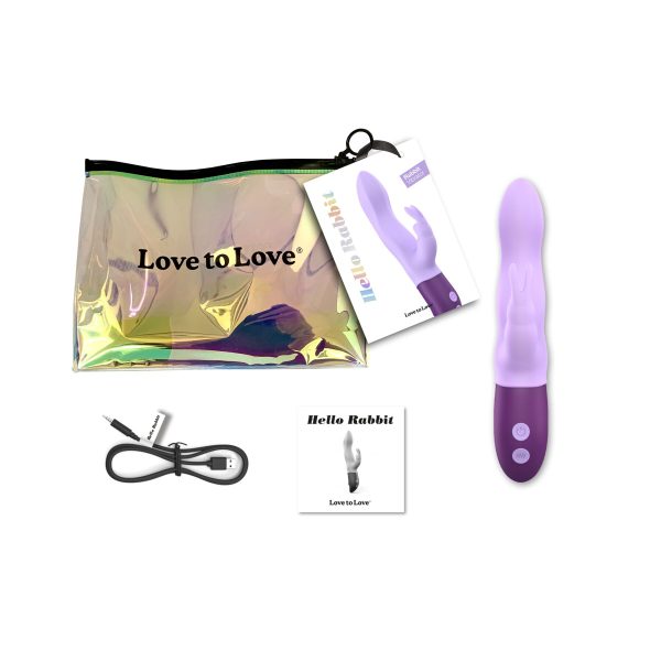 Вибратор-кролик Love To Love Hello Rabbit с гибким стволом и стимуляцией точки G, 2 мотора