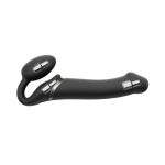 Безремневой страпон с вибрацией Strap-On-Me Vibrating диаметр 3,8см, пульт ДУ, регулируемый