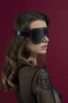 Маска на очі з заклепками Feral Feelings - Blindfold Mask, натуральна шкіра