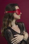 Маска на очі з заклепками Feral Feelings - Blindfold Mask, натуральна шкіра