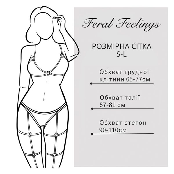 Гартери Feral Feelings - Belt Briefs, трусики, натуральна шкіра, колір