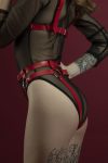 Гартери Feral Feelings - Belt Briefs, трусики, натуральна шкіра, колір