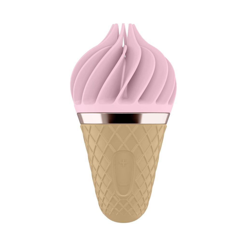 Мороженка-спиннатор Satisfyer Lay-On - Sweet Treat Pink/ 10 режимов работы, водонепроницаемый