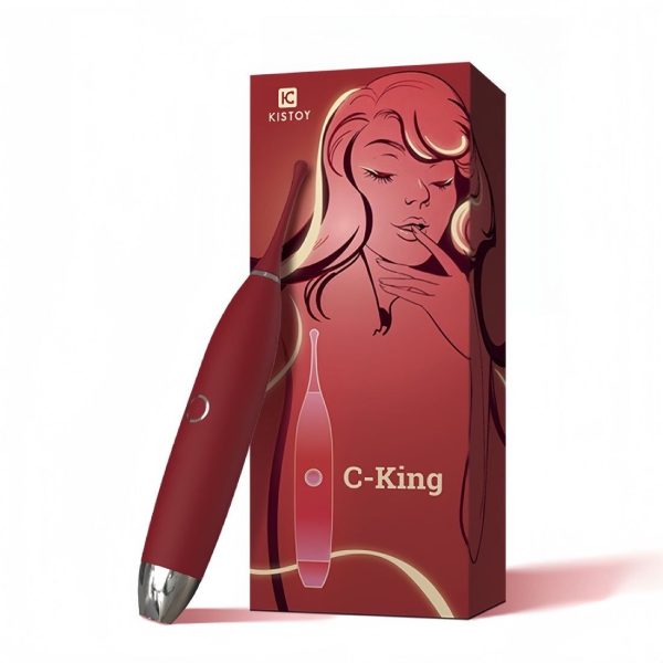 Клиторальный вибратор KISTOY C-King с двумя доп. насадками, мощная точечная стимуляция