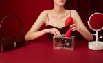 Вакуумный вибратор KISTOY Tina с подогревом, вагинально-клиторальный, диаметр 3,5см