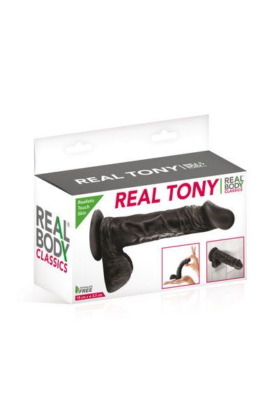 Фаллоимитатор Real Body - Real Tony TPE, диаметр 3,5см