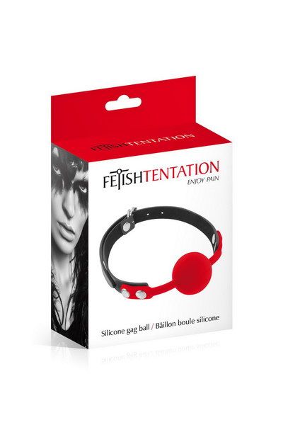 Классический кляп с силиконовым шариком Fetish Tentation Silicone Gag Ball