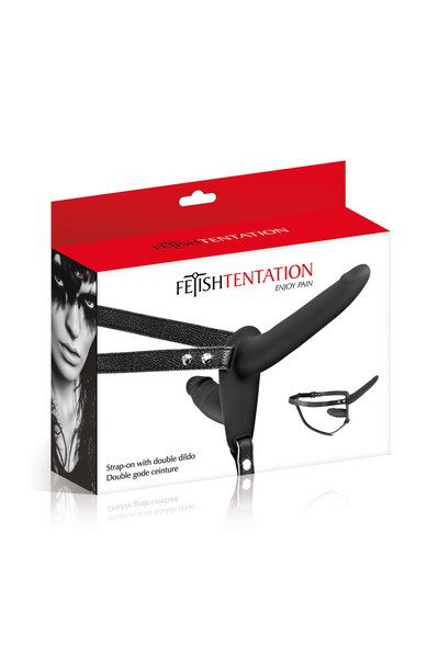 Двойной страпон Fetish Tentation Strap-On with Double Dildo
