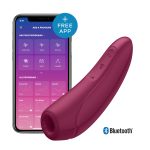 Вакуумный клиторальный стимулятор Satisfyer Curvy 1+ Rose с управлением через интернет