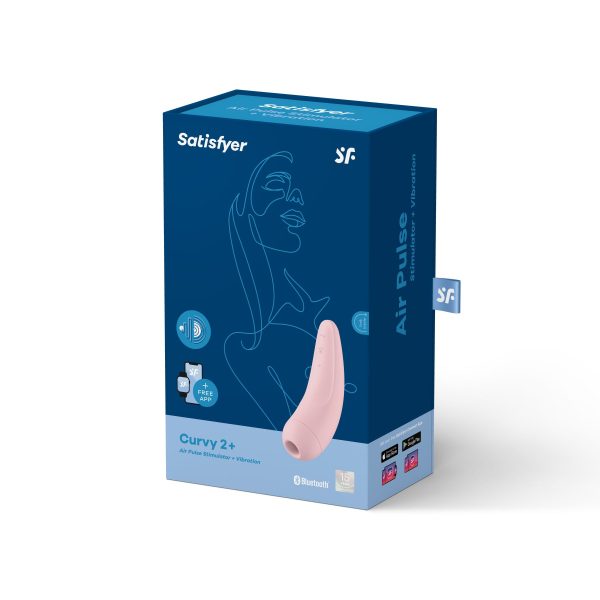Вакуумный клиторальный стимулятор Satisfyer Curvy 2+ с управлением через интернет