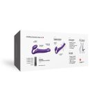 Безремневой страпон с вибрацией Strap-On-Me Vibrating диаметр 3,8 см, пульт ДУ, регулируемый