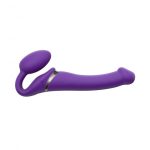 Безремневой страпон с вибрацией Strap-On-Me Vibrating диаметр 3,8 см, пульт ДУ, регулируемый
