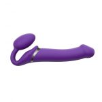 Безремневой страпон с вибрацией Strap-On-Me Vibrating диам. 4,2 см, пульт ДУ, регулируемый