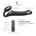 Безремневой страпон с вибрацией Strap-On-Me Vibrating диаметр 3,7см, пульт ДУ, регулируемый
