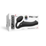 Безремневой страпон с вибрацией Strap-On-Me Vibrating диаметр 3,7см, пульт ДУ, регулируемый