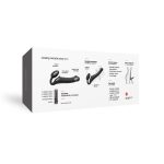 Безремневой страпон с вибрацией Strap-On-Me Vibrating диаметр 3,7см, пульт ДУ, регулируемый