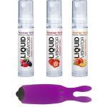 Набор из 3-х вкусов стимулирующего лубриканта Amoreane Med (3х10мл) и вибропули Adrien Lastic