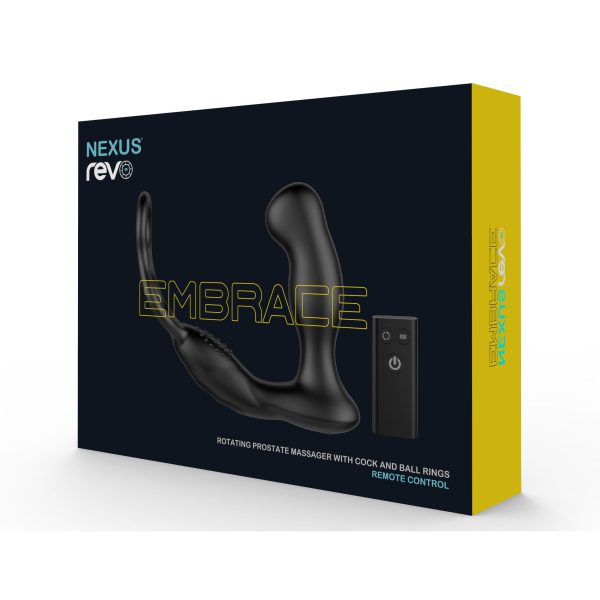 Масажер простати Nexus Revo Embrace з обертальною головкою та з ерекційним кільцем