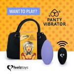 Вибратор в трусики FeelzToys Panty Vibrator с пультом ДУ, 6 режимов работы, сумочка-чехол