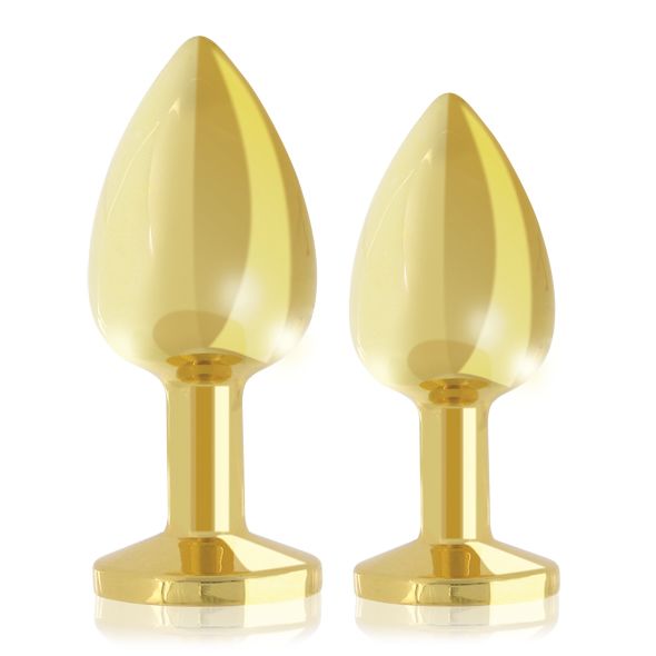Набір металевих анальних пробок із кристалом RIANNE – Booty Plug Luxury Set, діаметр 3 та 3,5 см