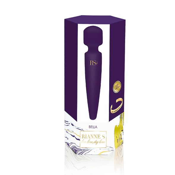 Вибромассажер Rianne S: Bella Mini Wand 10 режимов, медицинский силикон, подарочная упаковка