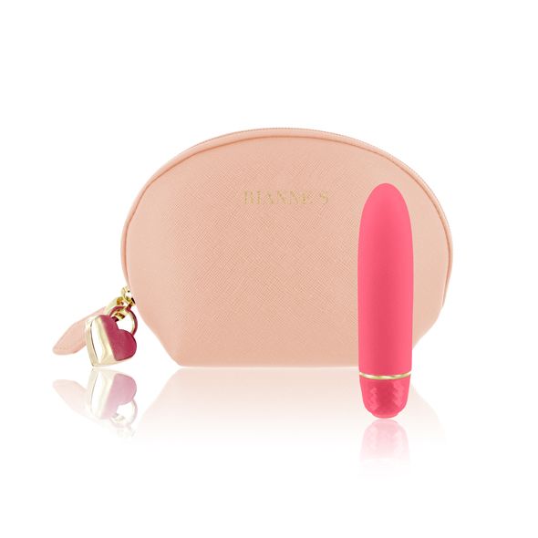 Віброкуля RIANNE — Classique Vibe мінівібратор на 7 режимів, чохол-косметичка Coral