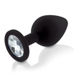 Набір силіконових анальних пробок із кристалом Rianne S: Booty Plug Set діаметр 3,2см, 3,5см, 4,2см