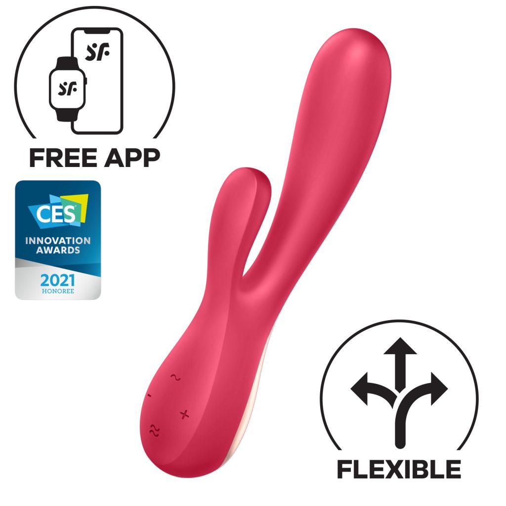 Смарт вібратор-кролик Satisfyer Mono Flex 2 мотори, керування через інтернет
