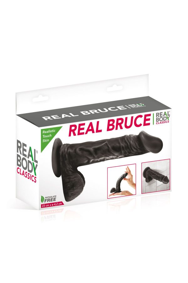 Фаллоимитатор на присоске Real Body - Real Bruce TPE, диаметр 4,2см