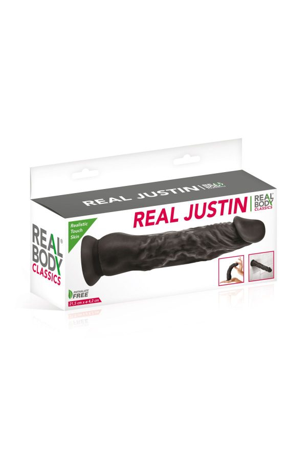 Фаллоимитатор с присоской Real Body - Real Justin TPE, диаметр 4,2см
