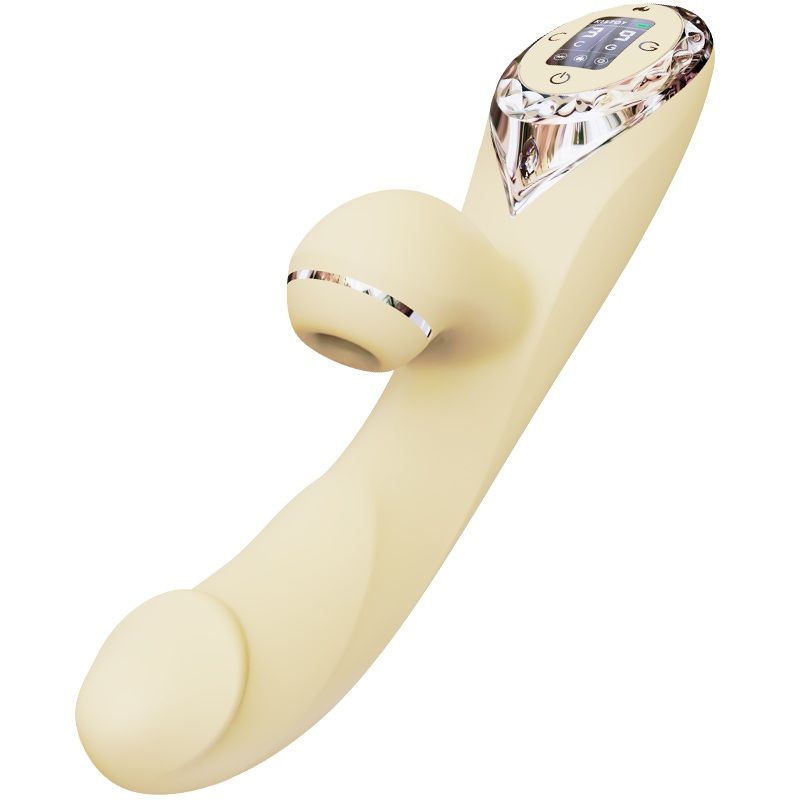 Вакуумний вібратор-кролик з підігрівом KISSTOY A-King Pro , з LED-екраном