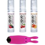 Набор из 3-х вкусов стимулирующего лубриканта Amoreane Med (3х10мл) и вибропули Adrien Lastic