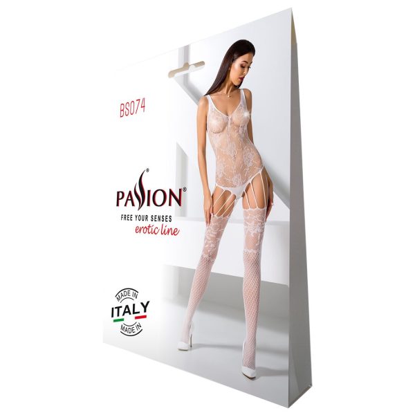 Ажурний бодістокінг з імітацією панчіх Passion BS074