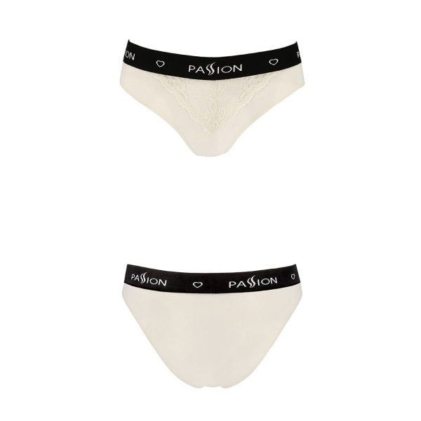 Трусики з широкою гумкою і мереживом Passion PS001 PANTIES ecru
