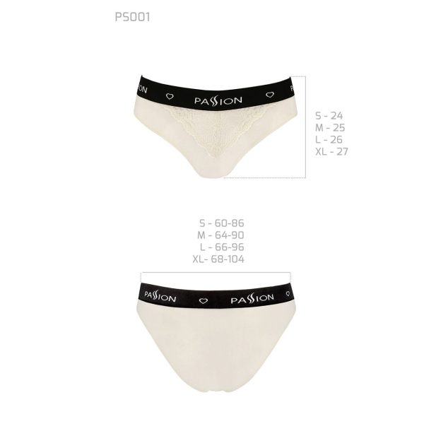Трусики с широкой резинкой и кружевом Passion PS001 PANTIES ecru