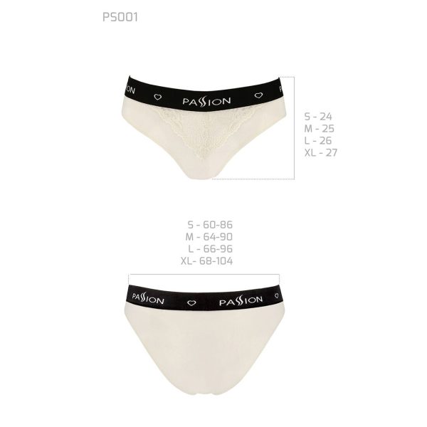 Трусики з широкою гумкою і мереживом Passion PS001 PANTIES ecru