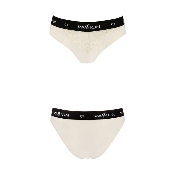 Трусики з широкою гумкою і мереживом Passion PS001 PANTIES ecru