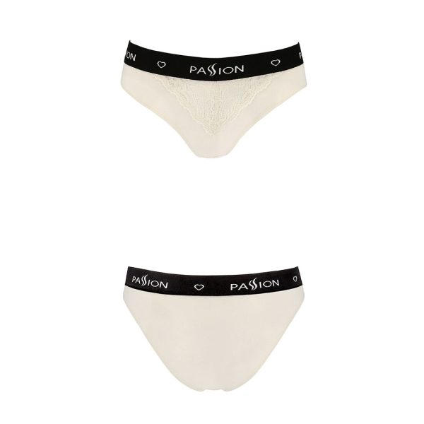 Трусики з широкою гумкою і мереживом Passion PS001 PANTIES ecru