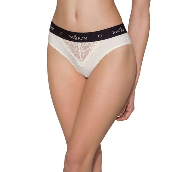 Трусики з широкою гумкою і мереживом Passion PS001 PANTIES ecru