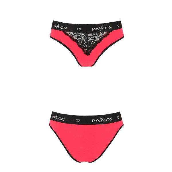 Трусики з широкою резинкою і мереживом Passion PS001 PANTIES red