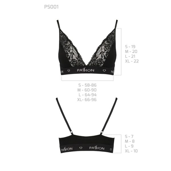 Еластичний топ з мереживом Passion PS001 TOP