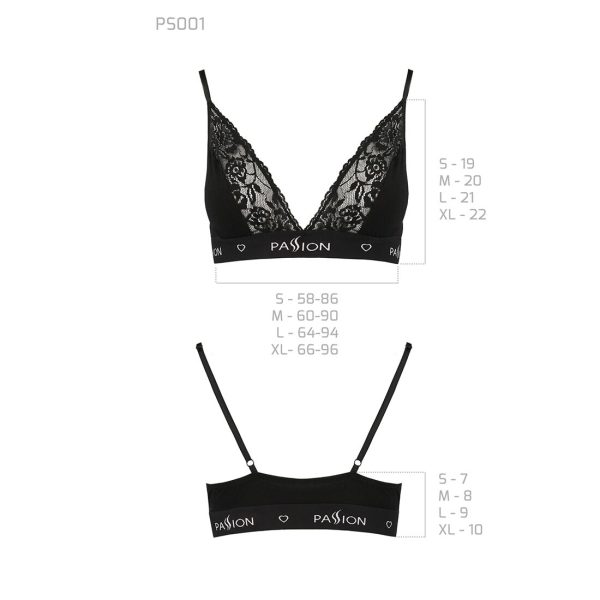 Еластичний топ з мереживом Passion PS001 TOP