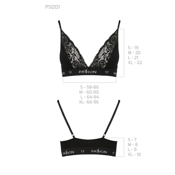 Еластичний топ з мереживом Passion PS001 TOP