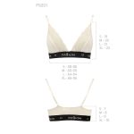 Еластичний топ з мереживом Passion PS001 TOP ecru