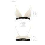 Еластичний топ з мереживом Passion PS001 TOP ecru
