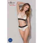 Еластичний топ з мереживом Passion PS001 TOP ecru