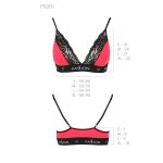 Эластичный топ с кружевом Passion PS001 TOP red