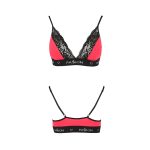 Еластичний топ з мереживом Passion PS001 TOP red